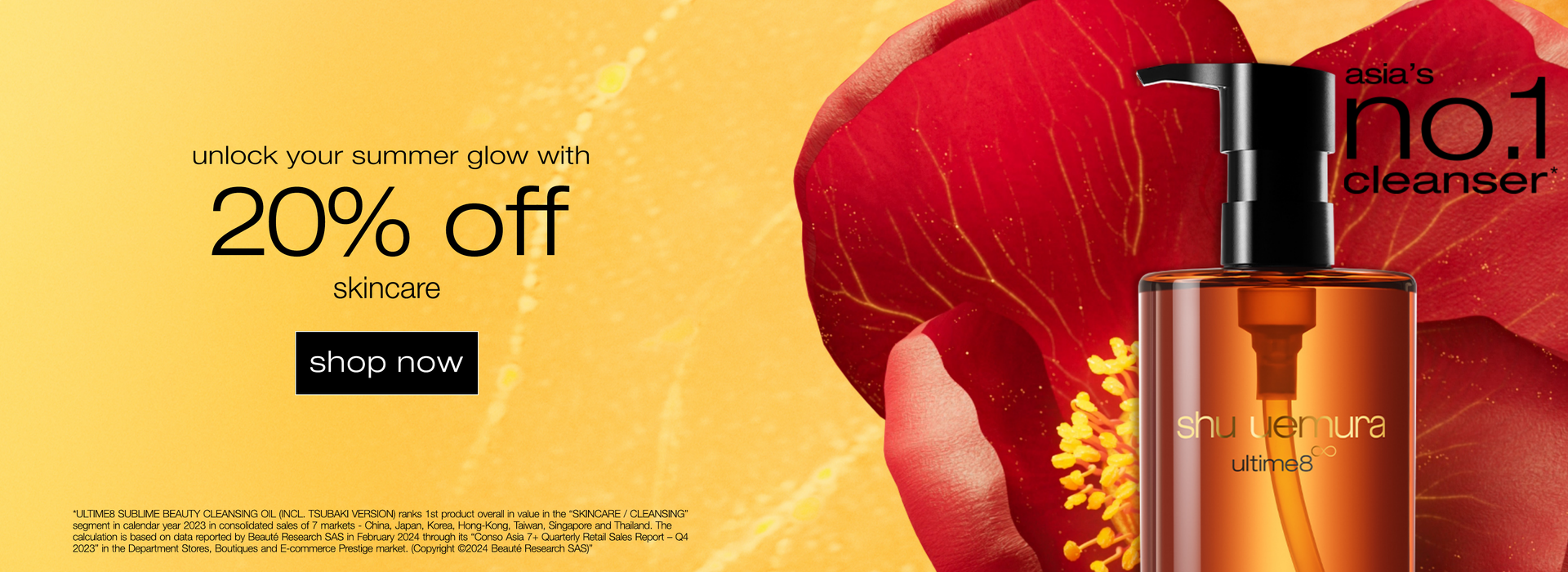 unlock your summer glow with 20% off skincare
